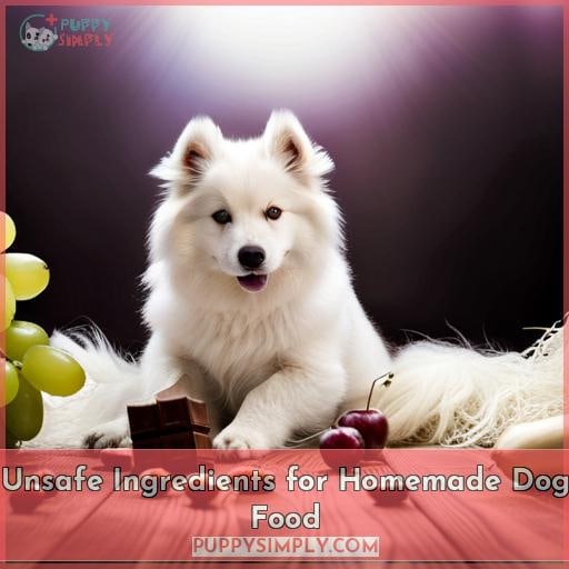 Unsafe Ingredients for Homemade Dog Food