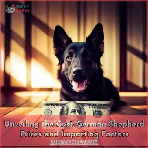 average cost of buying a german shepherd with 21 examples