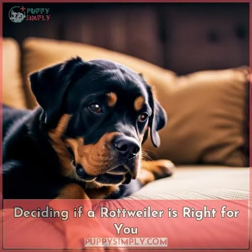 Deciding if a Rottweiler is Right for You