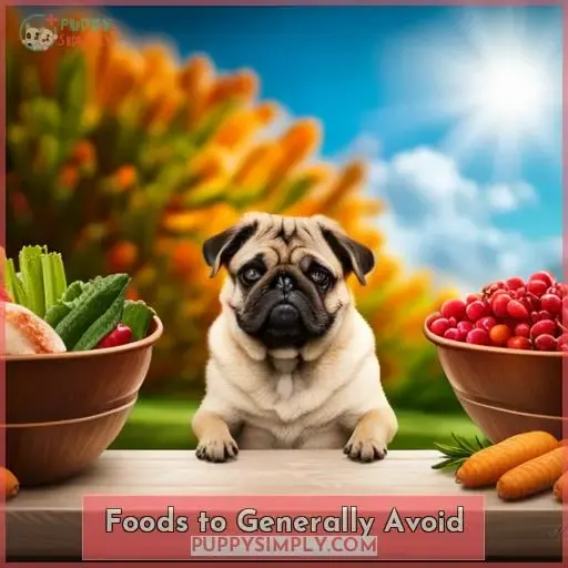 Foods to Generally Avoid