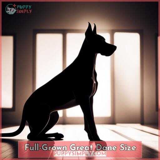 Full-Grown Great Dane Size Full-Grown Great Dane Size
