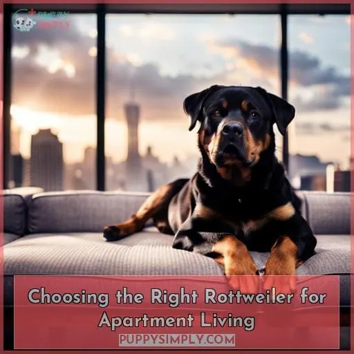 Choosing the Right Rottweiler for Apartment Living