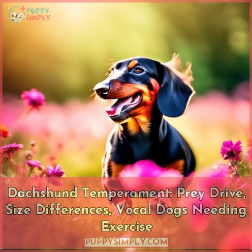 Dachshund Temperament Prey Drive, Size Differences, Vocal Dogs Needing