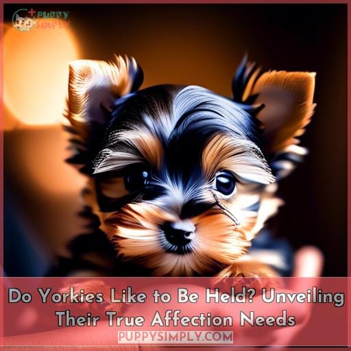 do yorkies like to be held do yorkies like to be held