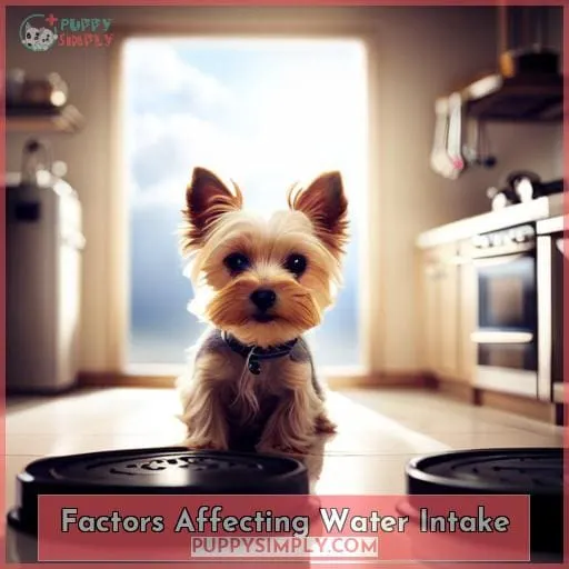Factors Affecting Water Intake