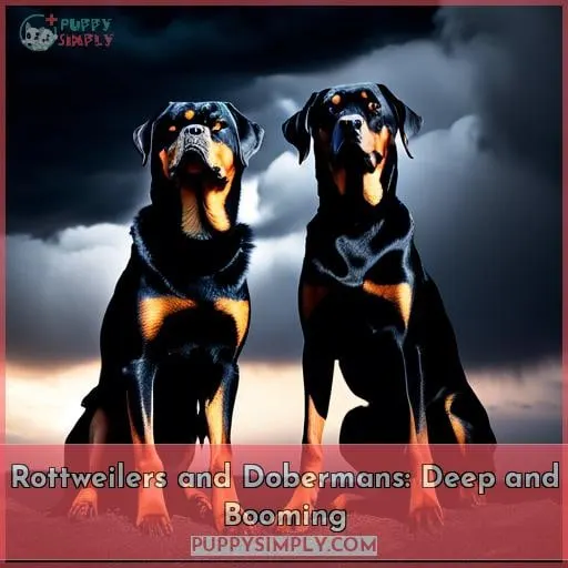 Rottweilers and Dobermans: Deep and Booming