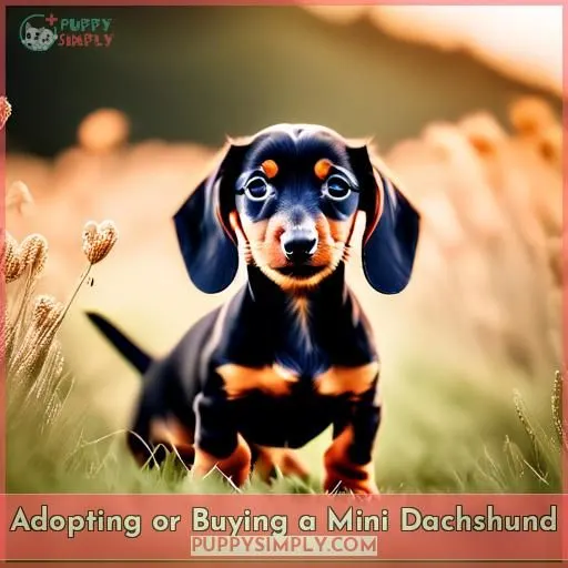 Adopting or Buying a Mini Dachshund