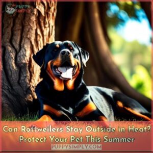 can rottweilers stay outside in the heat