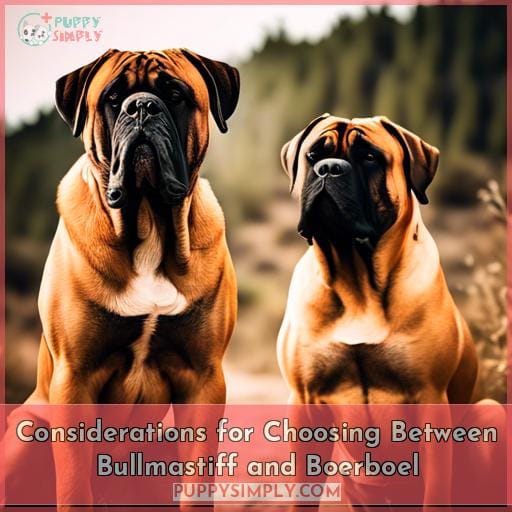 Considerations for Choosing Between Bullmastiff and Boerboel