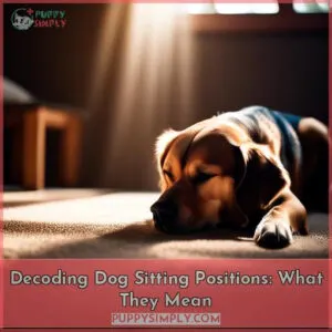 dog sitting positions what they mean