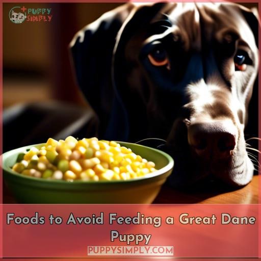 Foods to Avoid Feeding a Great Dane Puppy