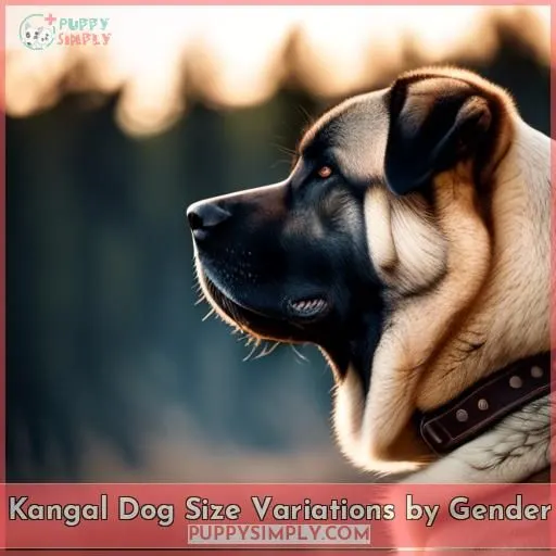 Kangal Dog Size Variations by Gender