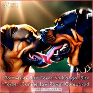 rottweiler bite force vs kangal bite force