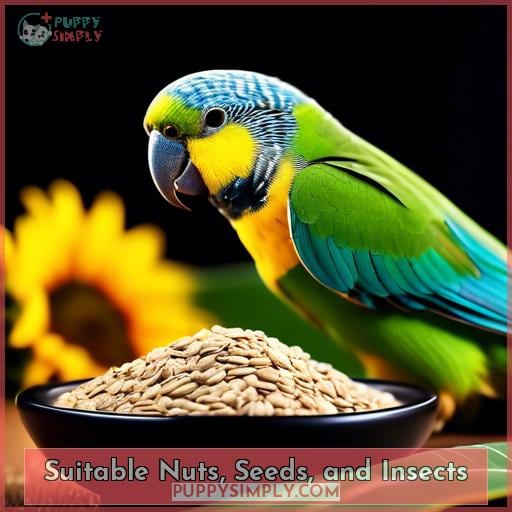 Suitable Nuts, Seeds, and Insects