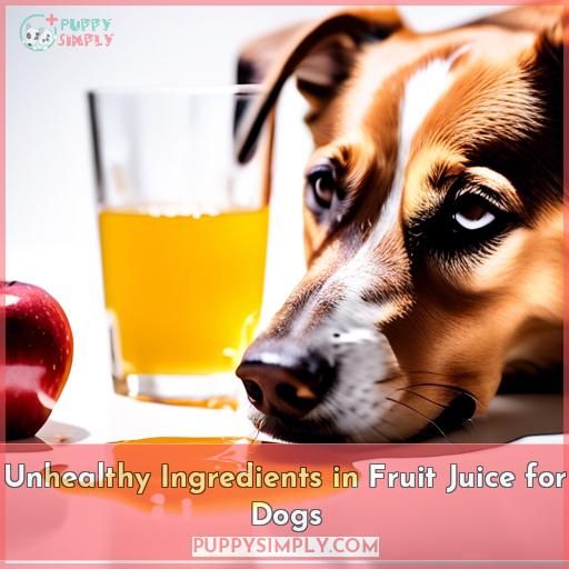 Unhealthy Ingredients in Fruit Juice for Dogs
