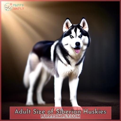 Adult Size of Siberian Huskies