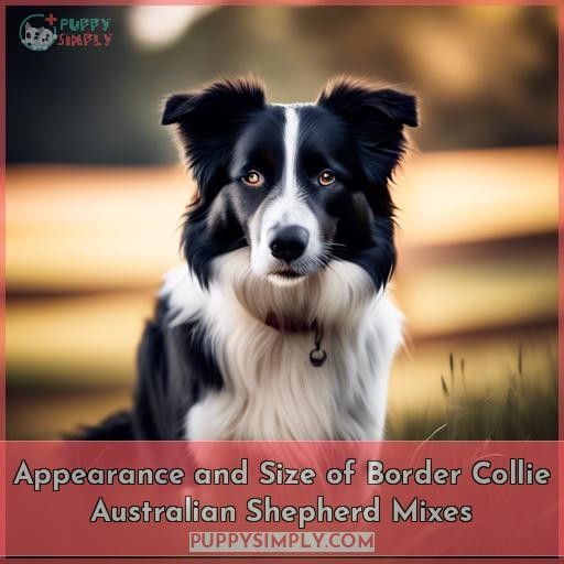 Appearance and Size of Border Collie Australian Shepherd Mixes