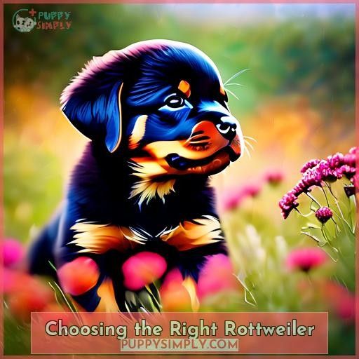 Choosing the Right Rottweiler