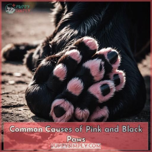 Common Causes of Pink and Black Paws Common Causes of Pink and Black Paws