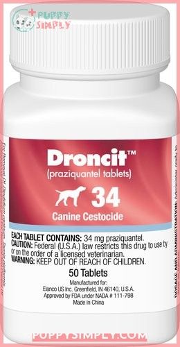 Droncit Tablet for Dogs, 34-mg