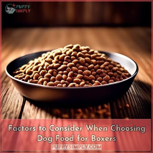 Factors to Consider When Choosing Dog Food for Boxers