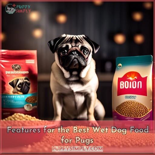 Features for the Best Wet Dog Food for Pugs