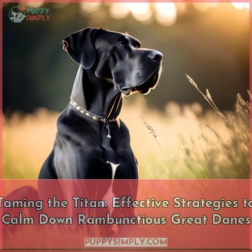 how to get great danes to calm down