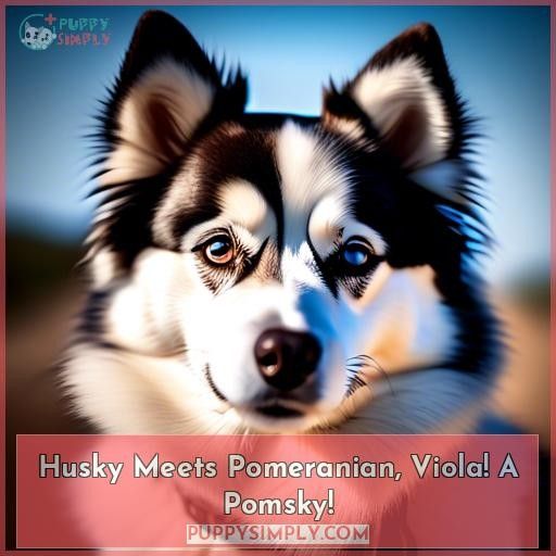 Husky Meets Pomeranian, Viola! A Pomsky!