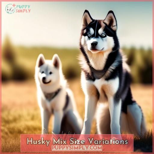 Husky Mix Size Variations