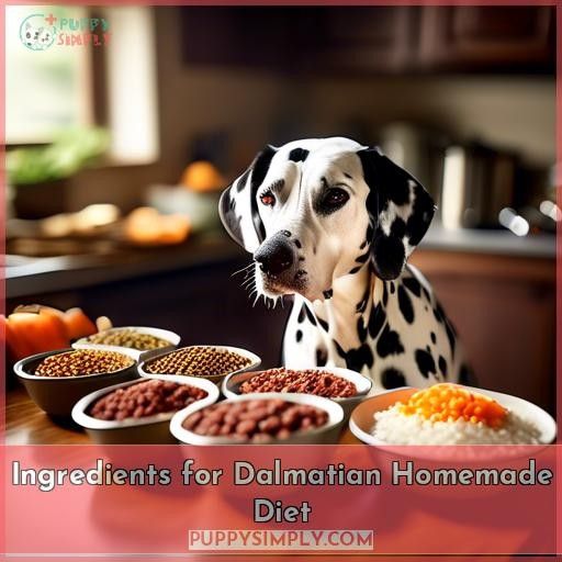 Ingredients for Dalmatian Homemade Diet