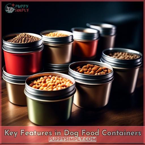 Key Features in Dog Food Containers