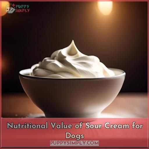 Nutritional Value of Sour Cream for Dogs