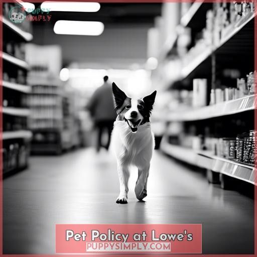 Pet Policy at Lowe