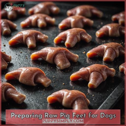 Preparing Raw Pig Feet for Dogs