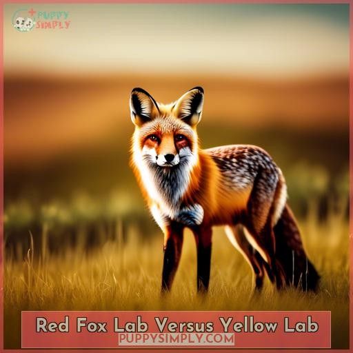 Red Fox Lab Versus Yellow Lab