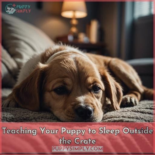 Teaching Your Puppy to Sleep Outside the Crate Teaching Your Puppy to Sleep Outside the Crate