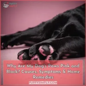 why are my dog's paws pink and black