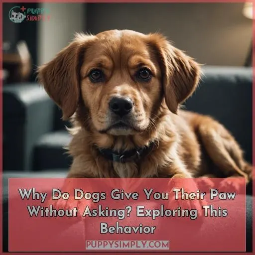 why do dogs give you their paw without asking