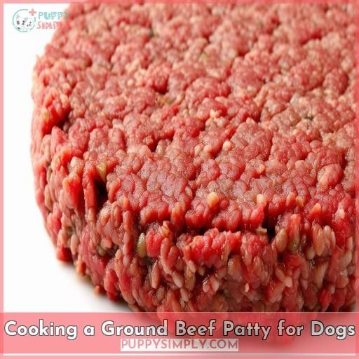 Cooking a Ground Beef Patty for Dogs
