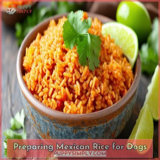 Preparing Mexican Rice for Dogs