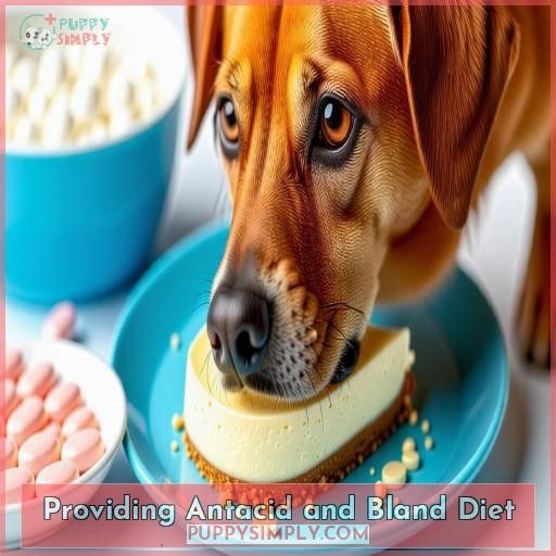Providing Antacid and Bland Diet