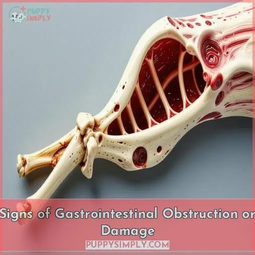 Signs of Gastrointestinal Obstruction or Damage