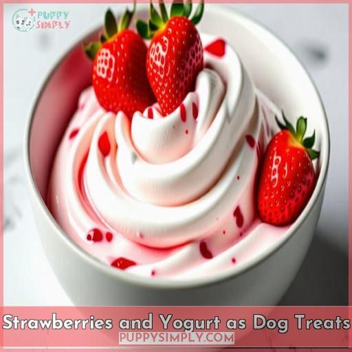 Strawberries and Yogurt as Dog Treats