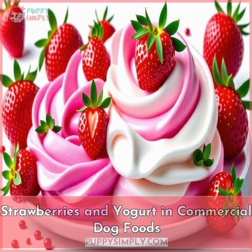 Strawberries and Yogurt in Commercial Dog Foods