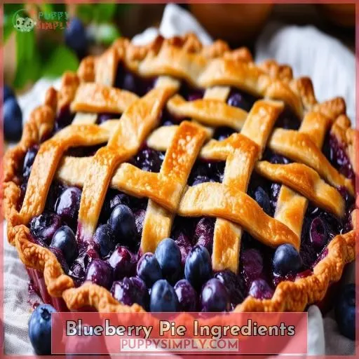 Blueberry Pie Ingredients