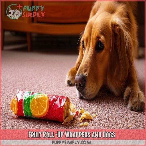 Fruit Roll-Up Wrappers and Dogs