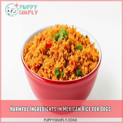 Harmful Ingredients in Mexican Rice for Dogs