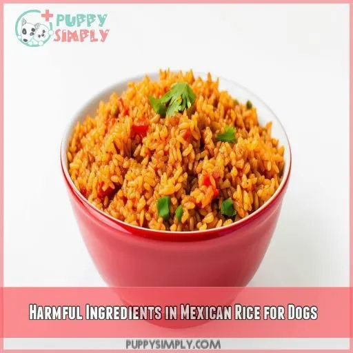 Harmful Ingredients in Mexican Rice for Dogs