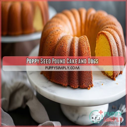 Poppy Seed Pound Cake and Dogs