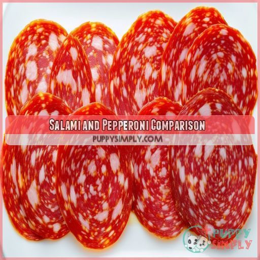 Salami and Pepperoni Comparison